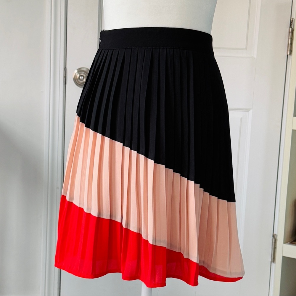 Anthropologie Maeve Sian colorblock pleated skirt (size S) - Picture 3 of 15